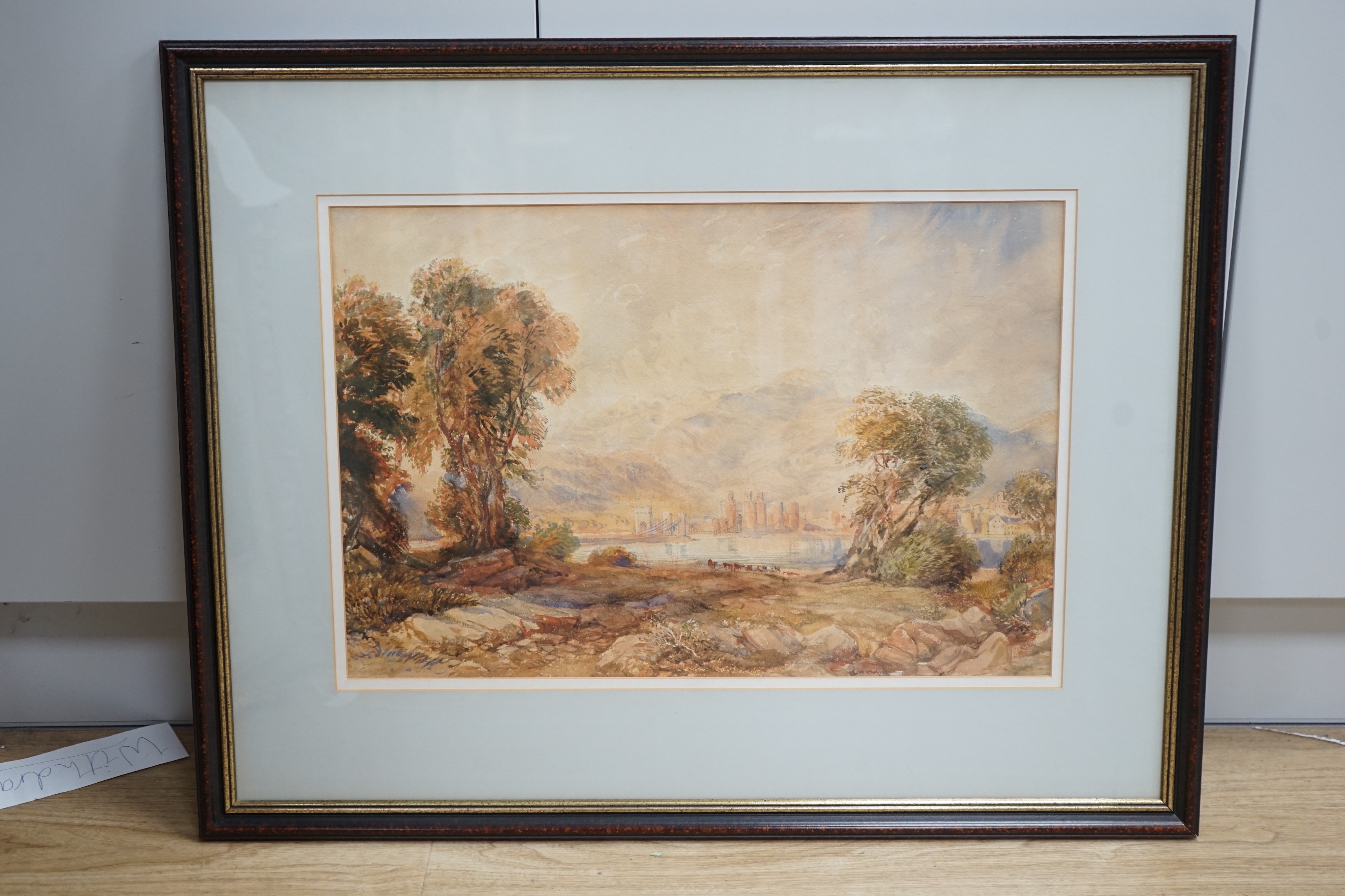 David Cox (1809-1885), watercolour, 'Conway Castle', Gallery label verso, 35 x 52cm